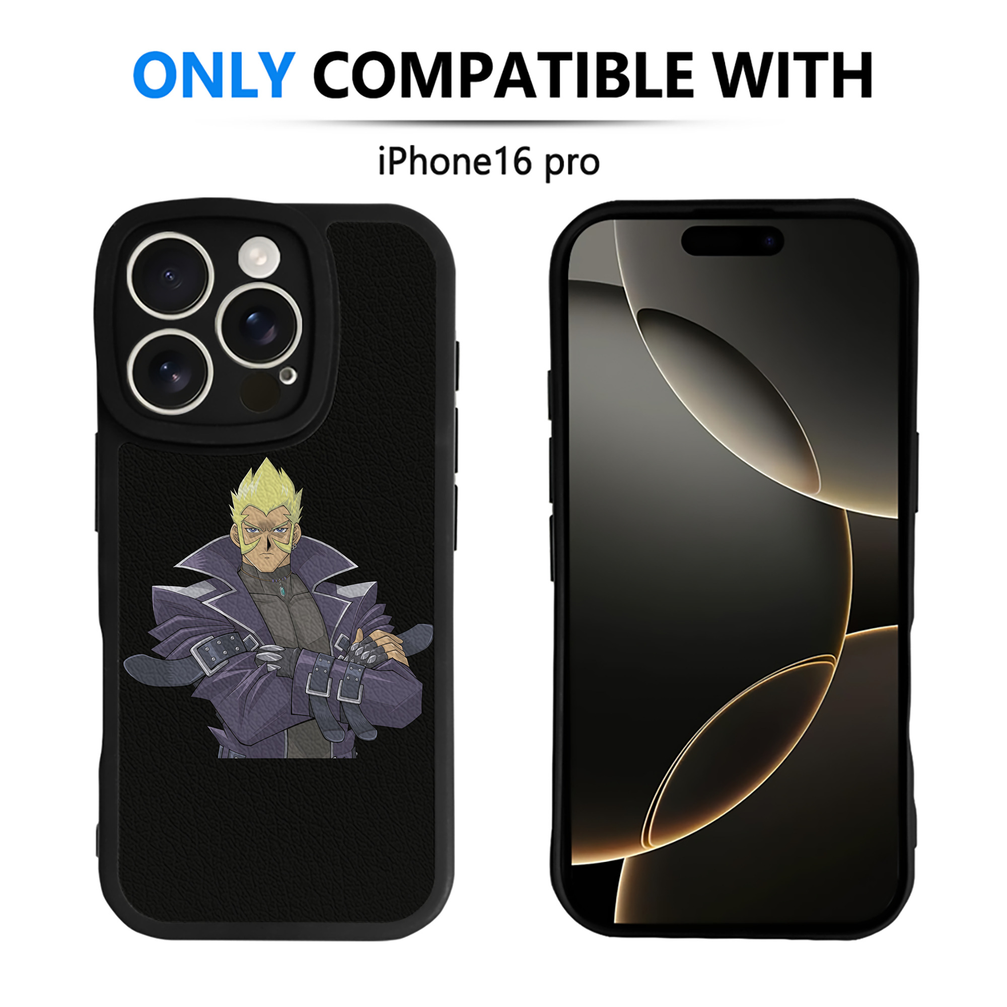 （画像用） 遊☆戯☆王 Yu-Gi-Oh! 【iPhone 16シリーズ対応】シリコンスマホケース（レザー調） 材質：シリコン